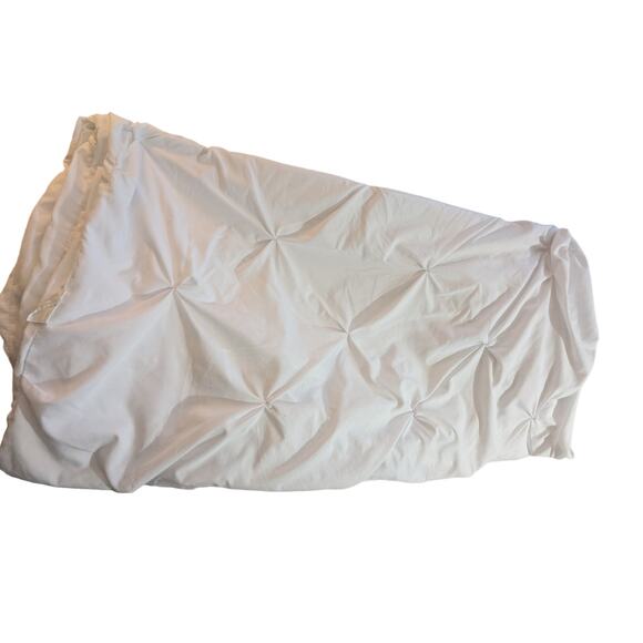 SWEET HOME COLLECTION! SUPER SOFT WHITE, TUFTED, 100% POLY DUVET COVER! SZ FL/QN - Picture 3 of 12